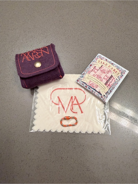 Marla Aaron Jewelry - Marla Aaron Medium Lock In Gold And Tacky Enamel, New